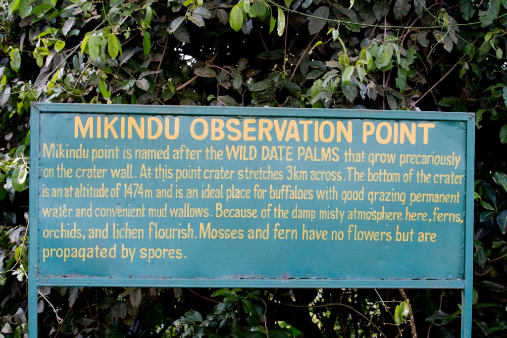 Sign at crater viewing point