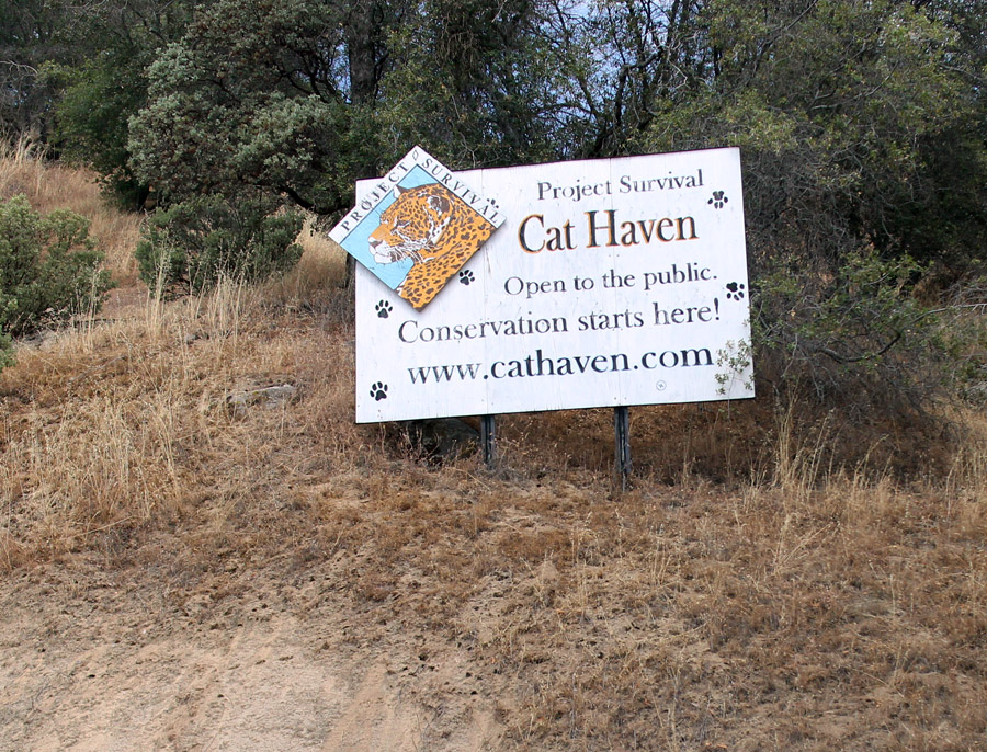 sign at driveway entrance