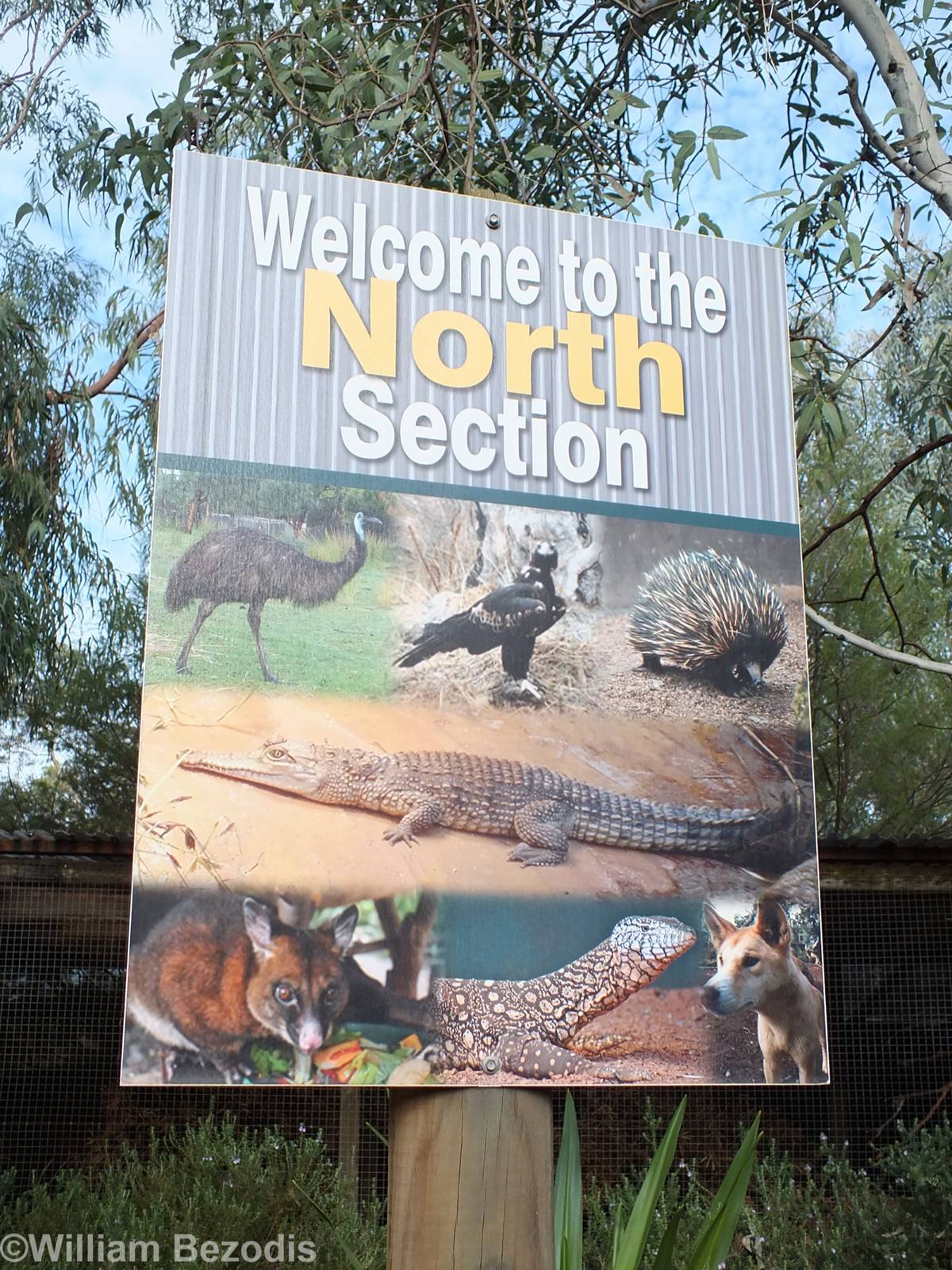 Sign at Entrance to North Section - Caversham Wildlife Park