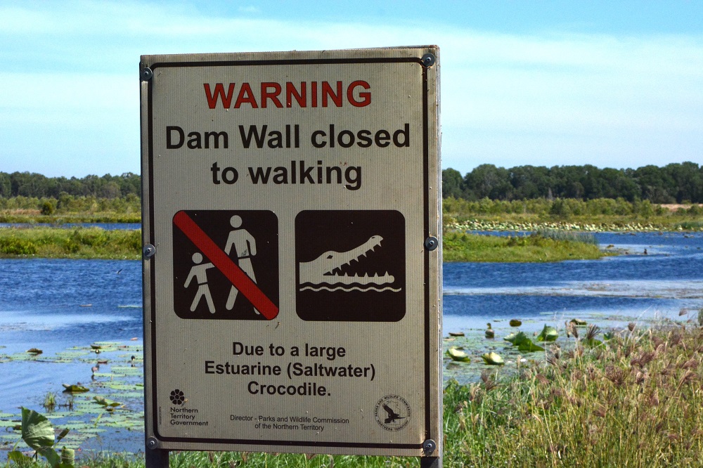 Sign at Foggs dam.  NT
