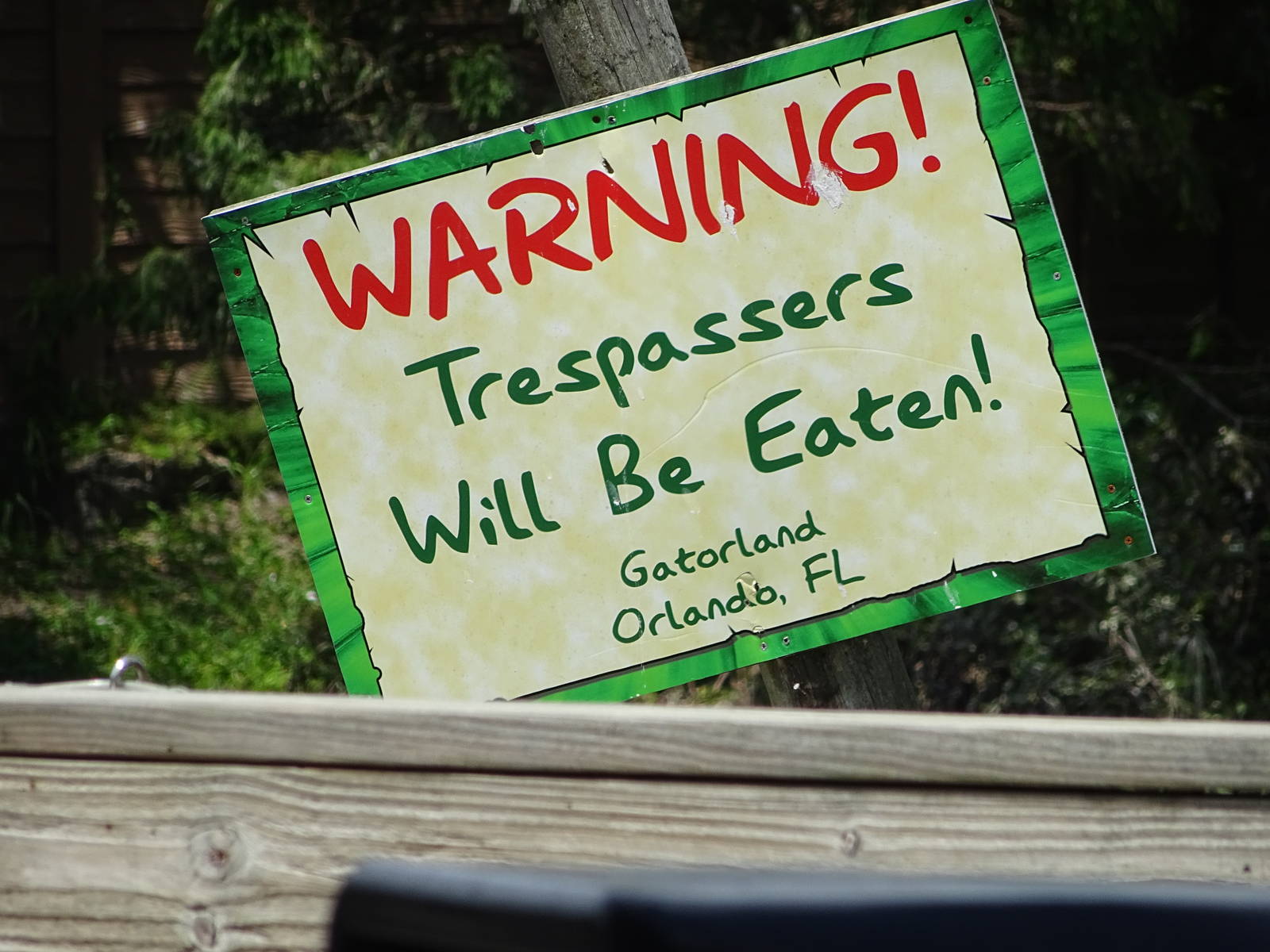 Sign at Gatorland
