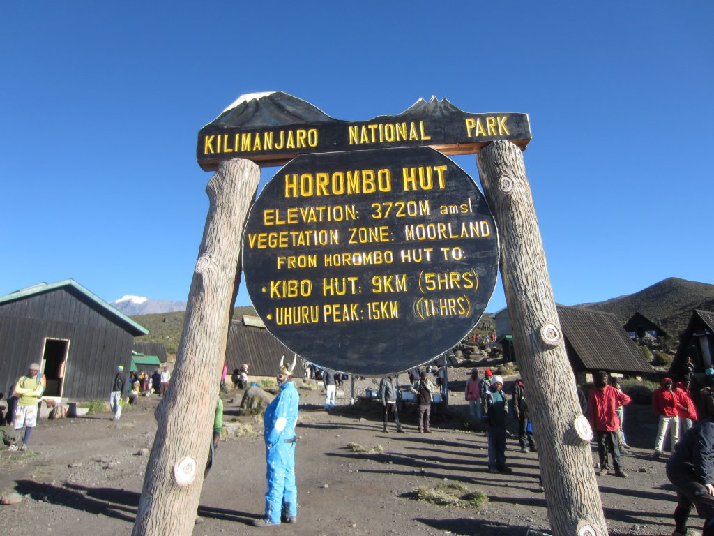 Sign at Horombo Huts