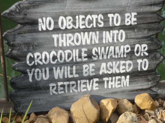 Sign at Saltwater Crocodile exhibit