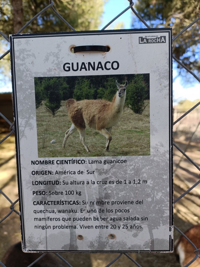 Sign - Bioparque La Rocha