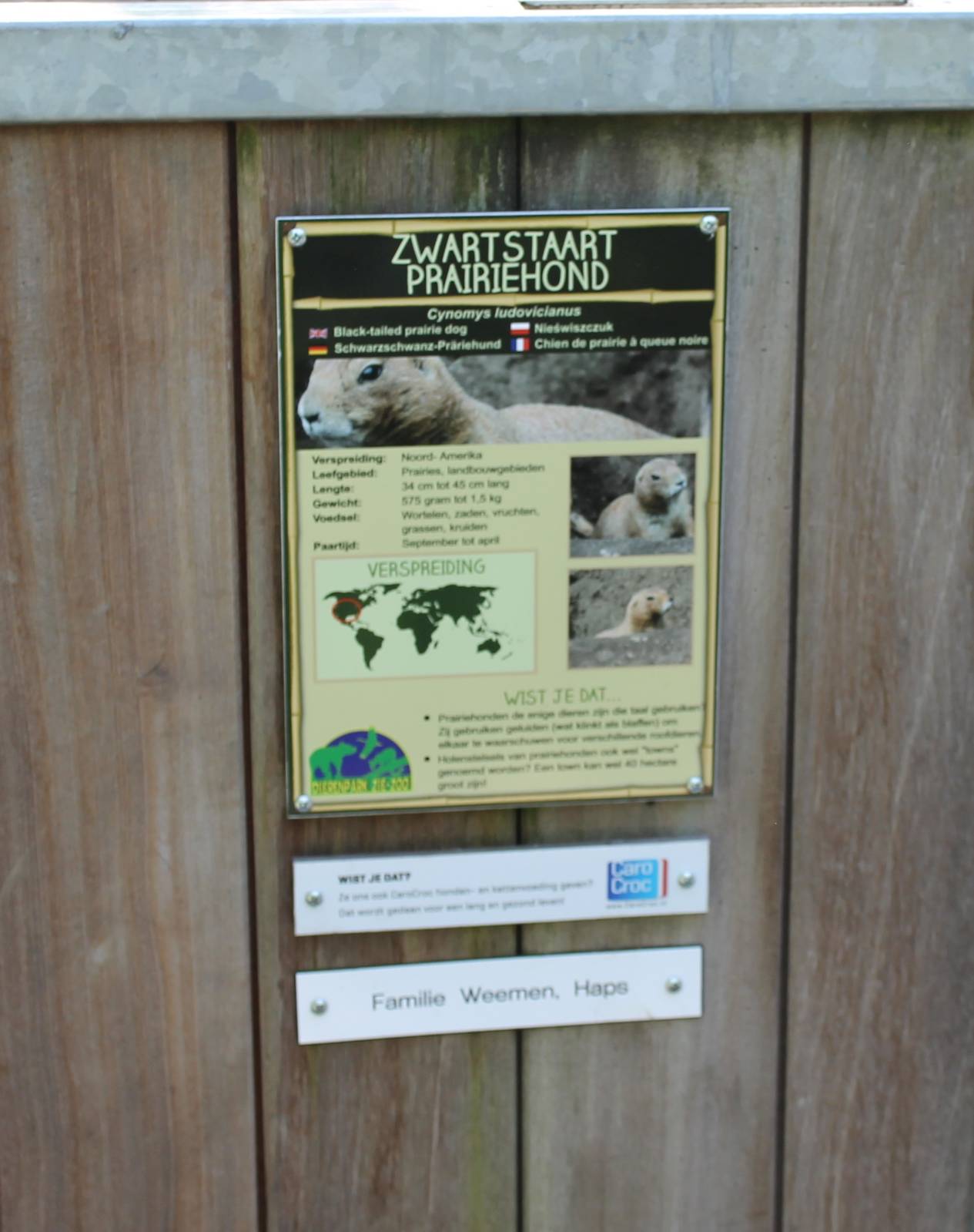 Sign Black-tailed prairie dog