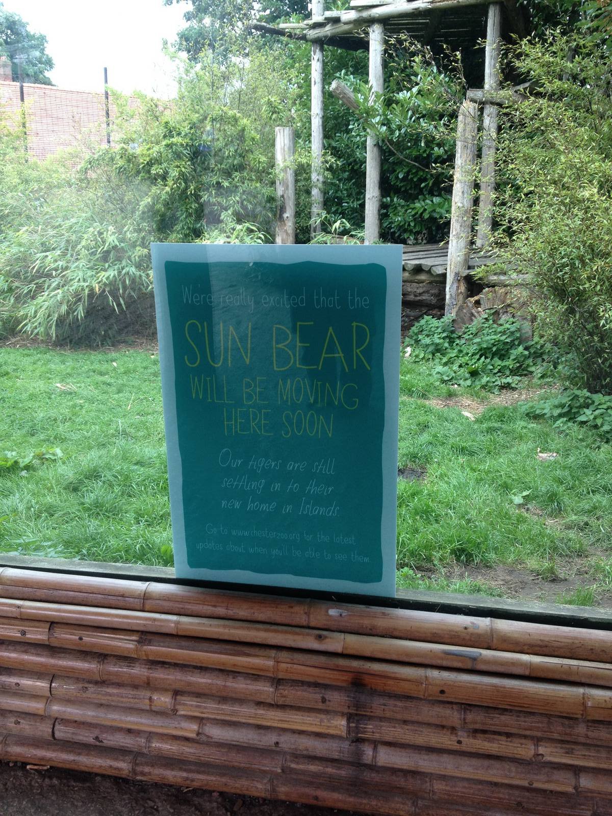 Sign confirming Sun Bears
