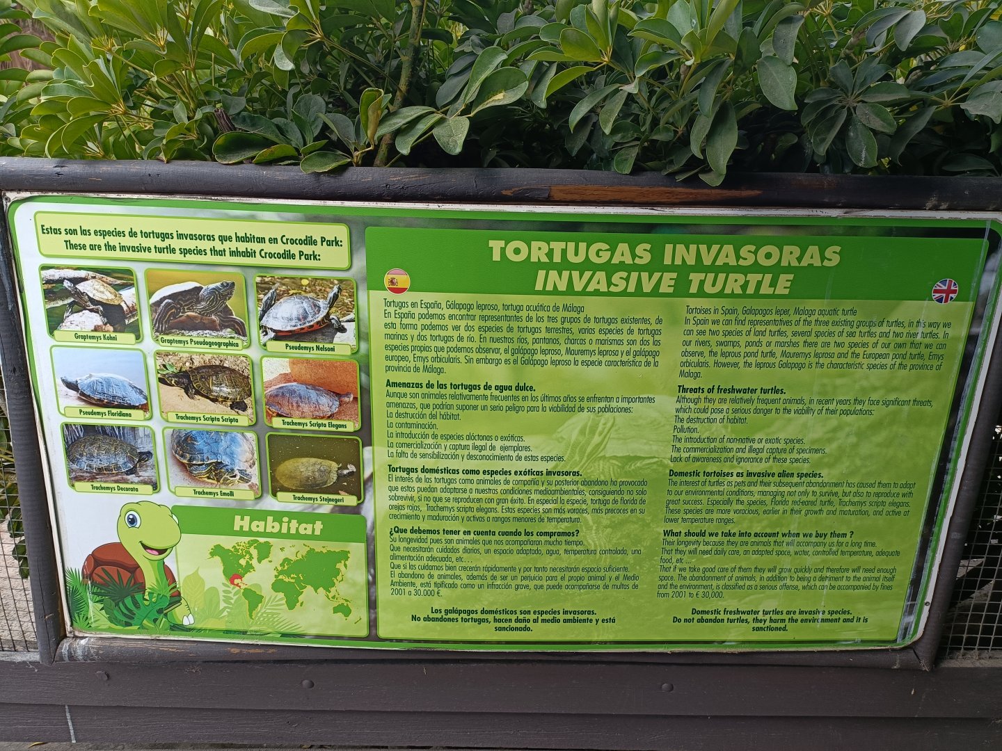 Sign - Crocodile park Torremolinos