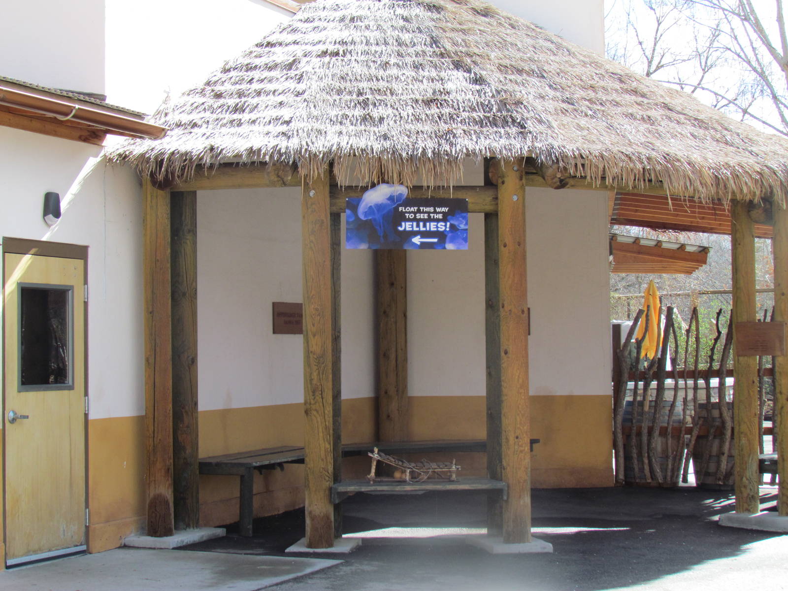 Sign directing to new jellyfish display