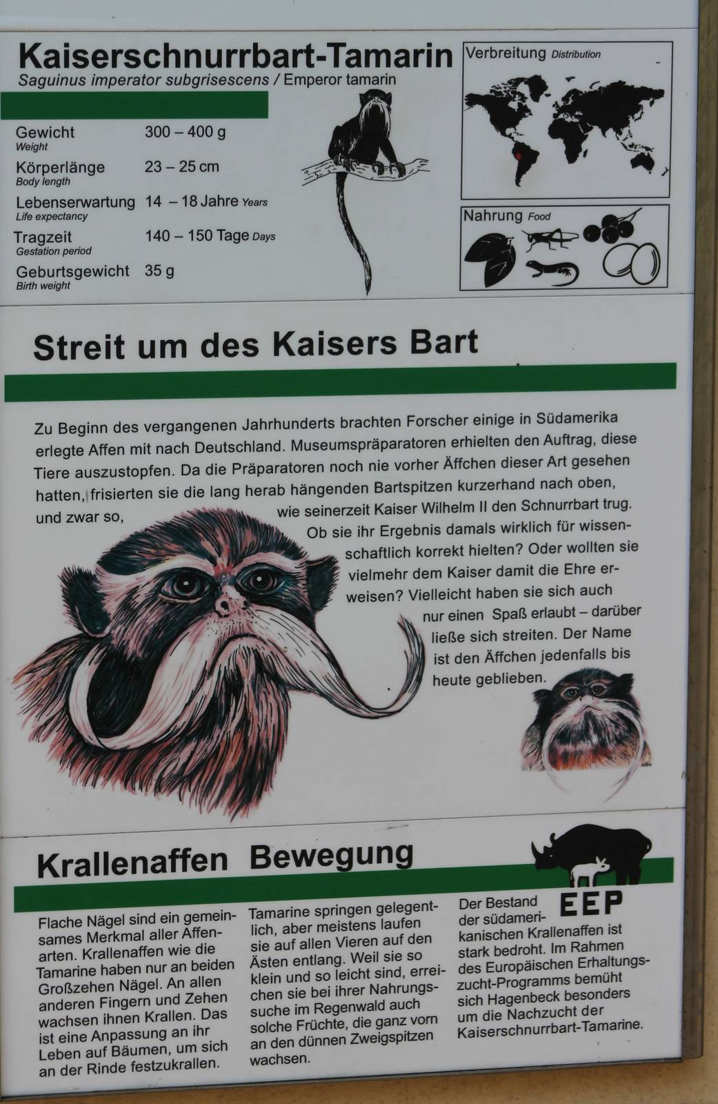 Sign Emperor tamarin