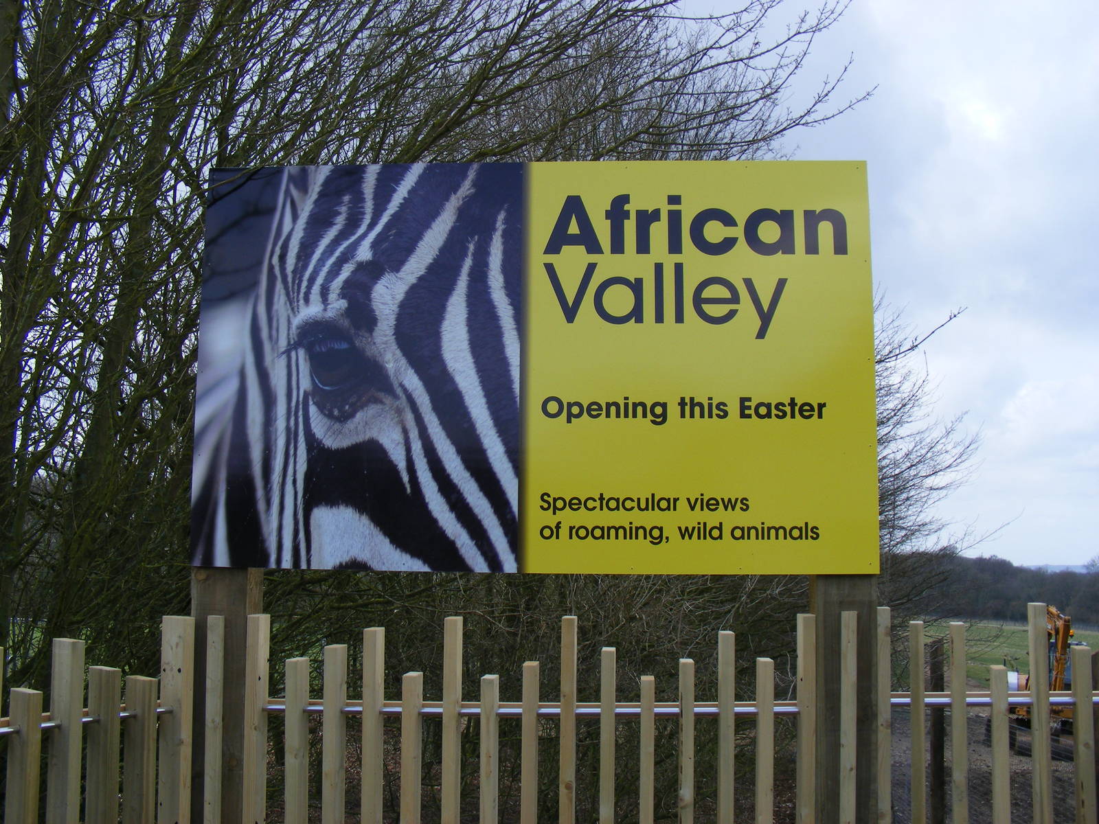 Sign for African Valley at Marwell Zoo, 7 March 2009