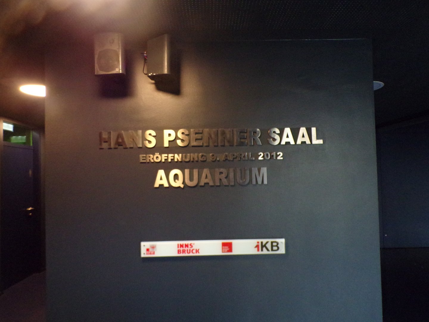 Sign for aquarium area 9.7.25