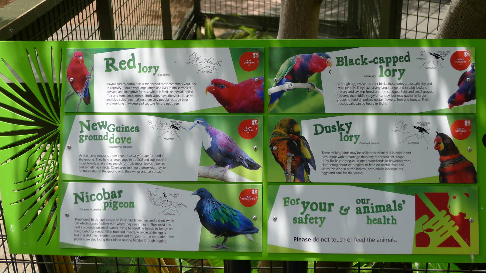 Sign for Asian birds
