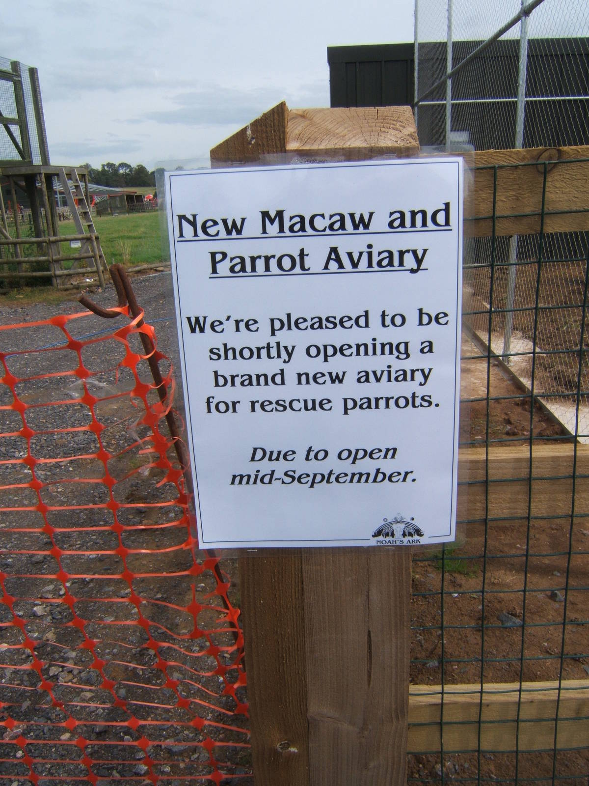 Sign for construction work