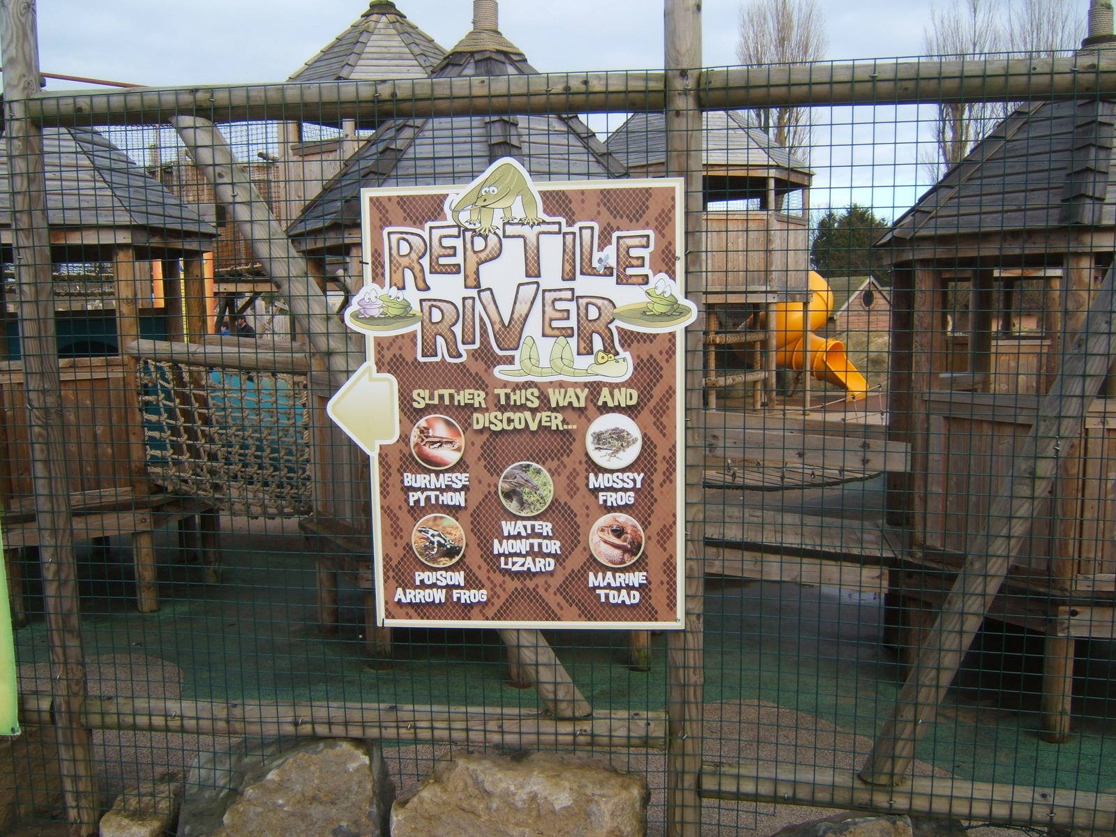 Sign for exhibits in Reptile River