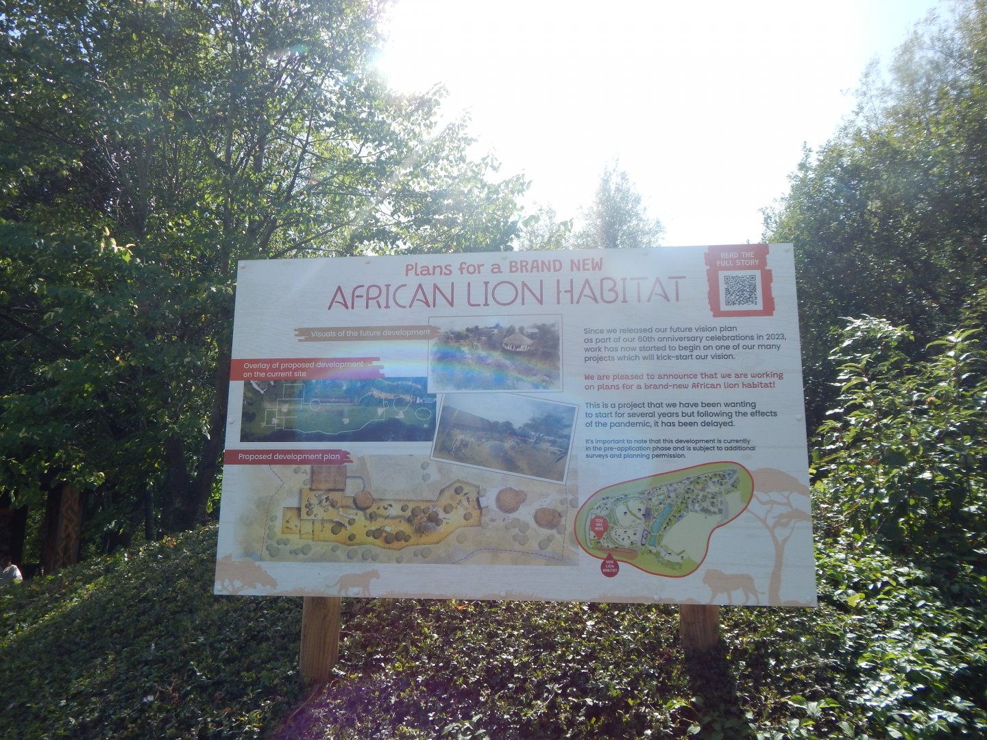 Sign for forthcoming African lion habitat 110925