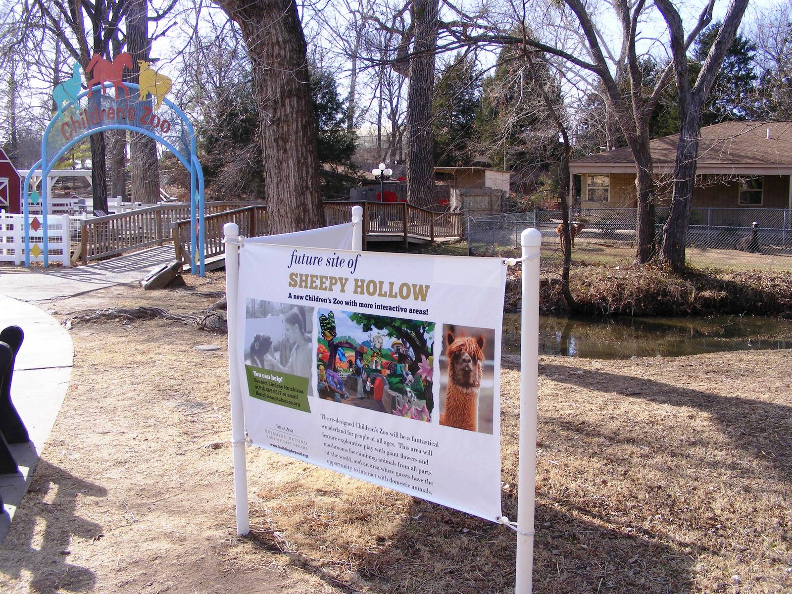 Sign for future Sheepy Hollow Children's Zoo
