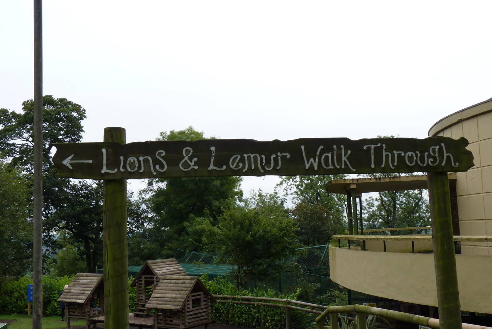 Sign for Lions and Lemur Walk Through, September 2016