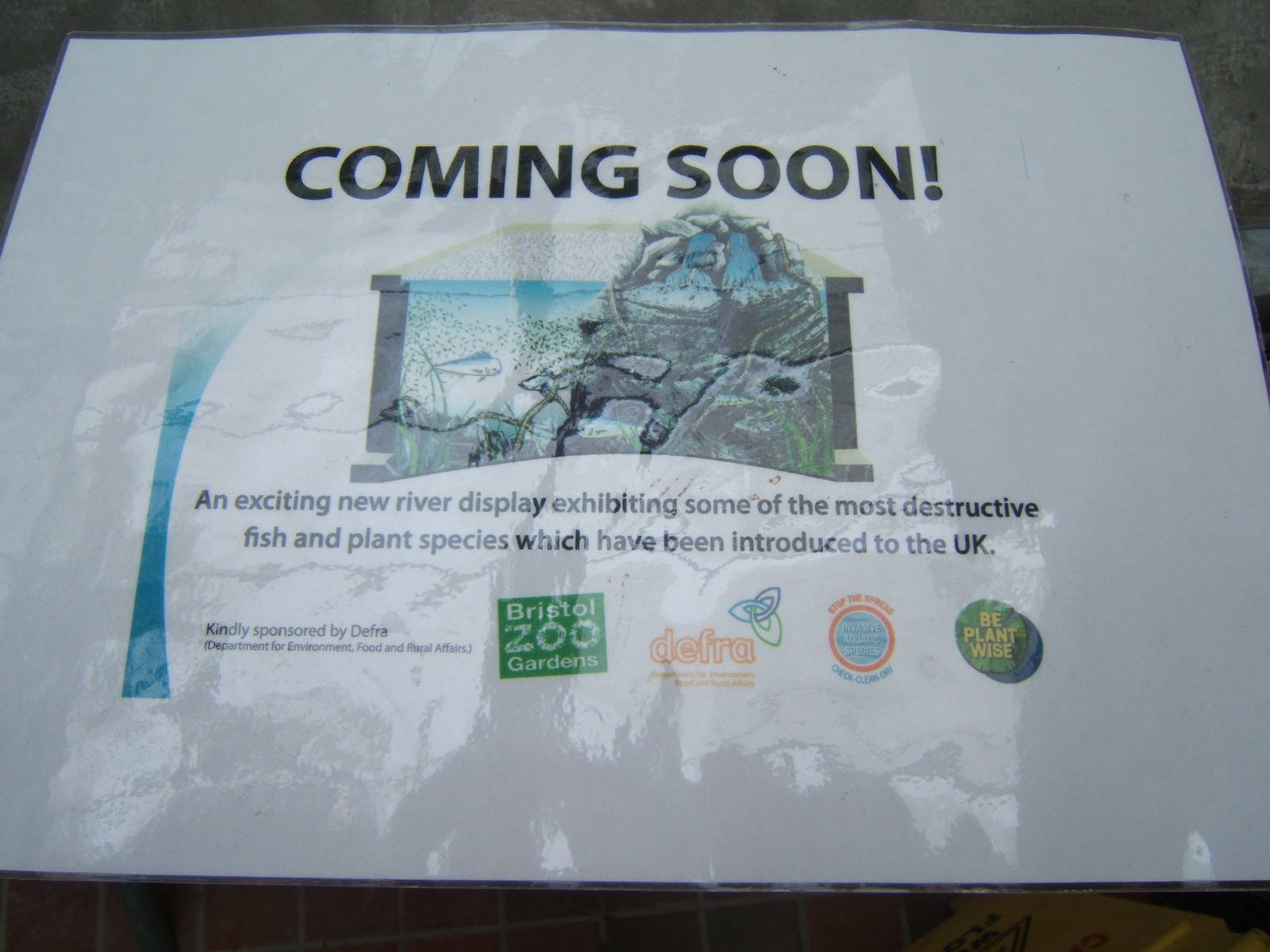 Sign for new exhibit