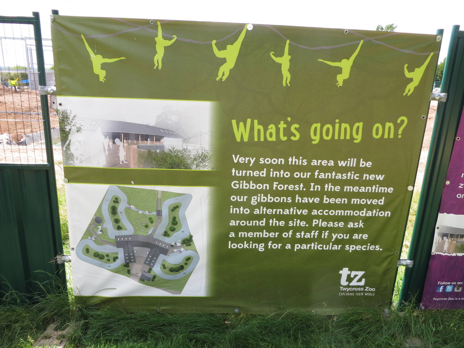 Sign for new Gibbon Exhibit 110715