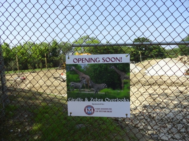 Sign For New Giraffe and Zebra Overlooks