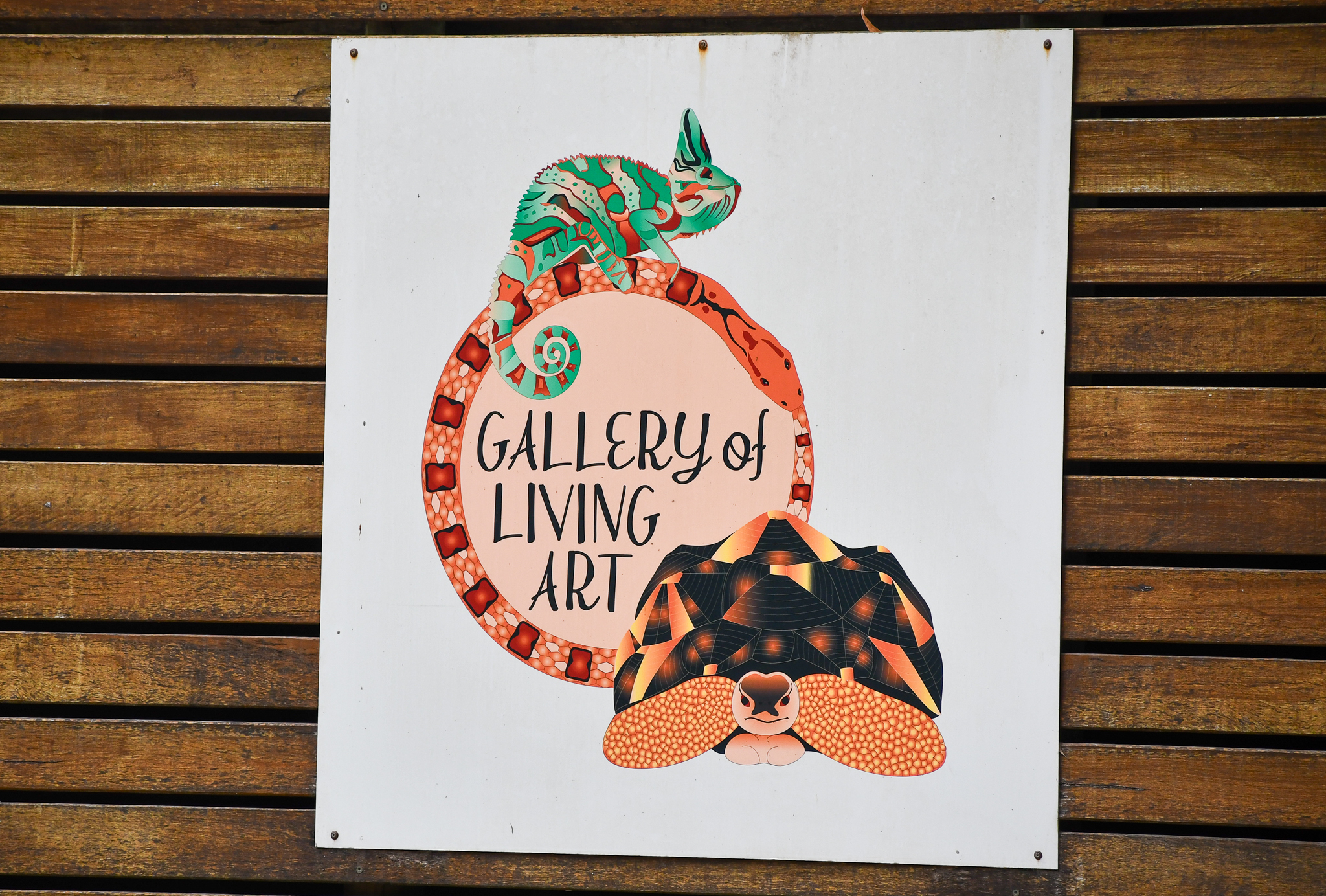 Sign for reptile house