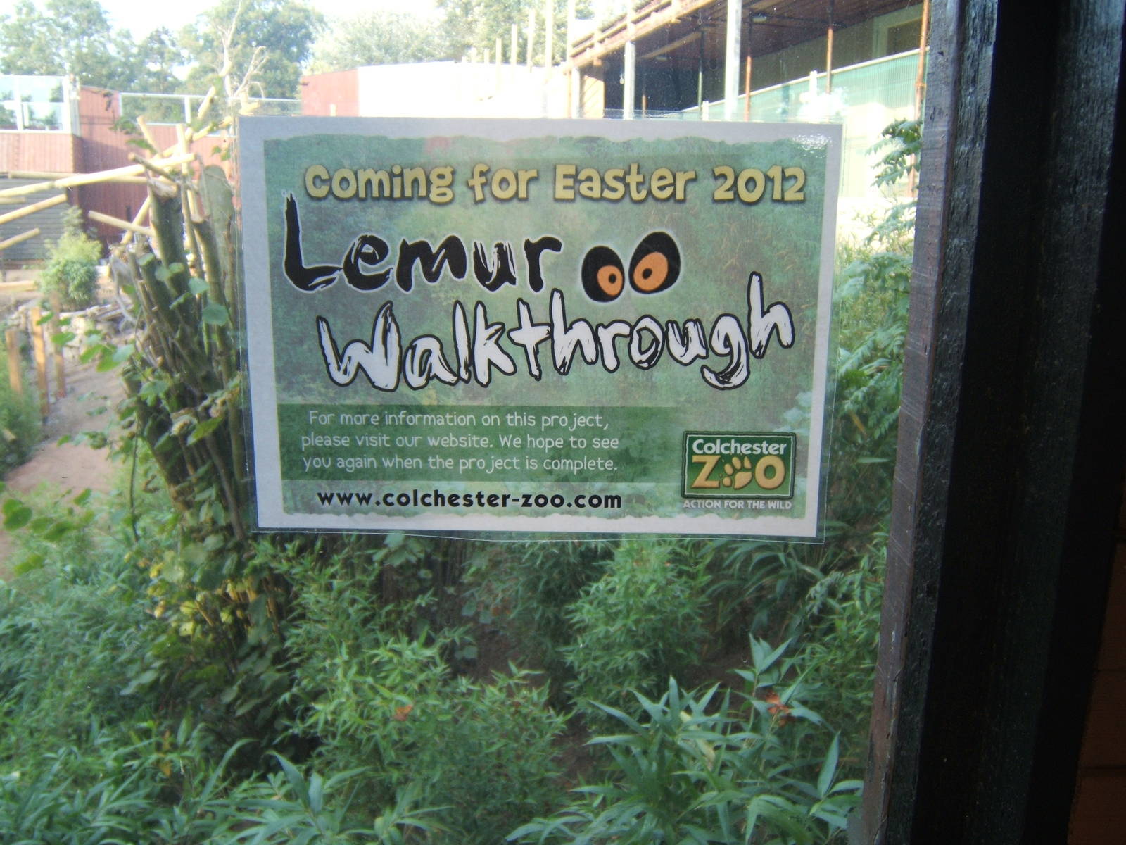 Sign for the conversion of the old White Tiger enclosure