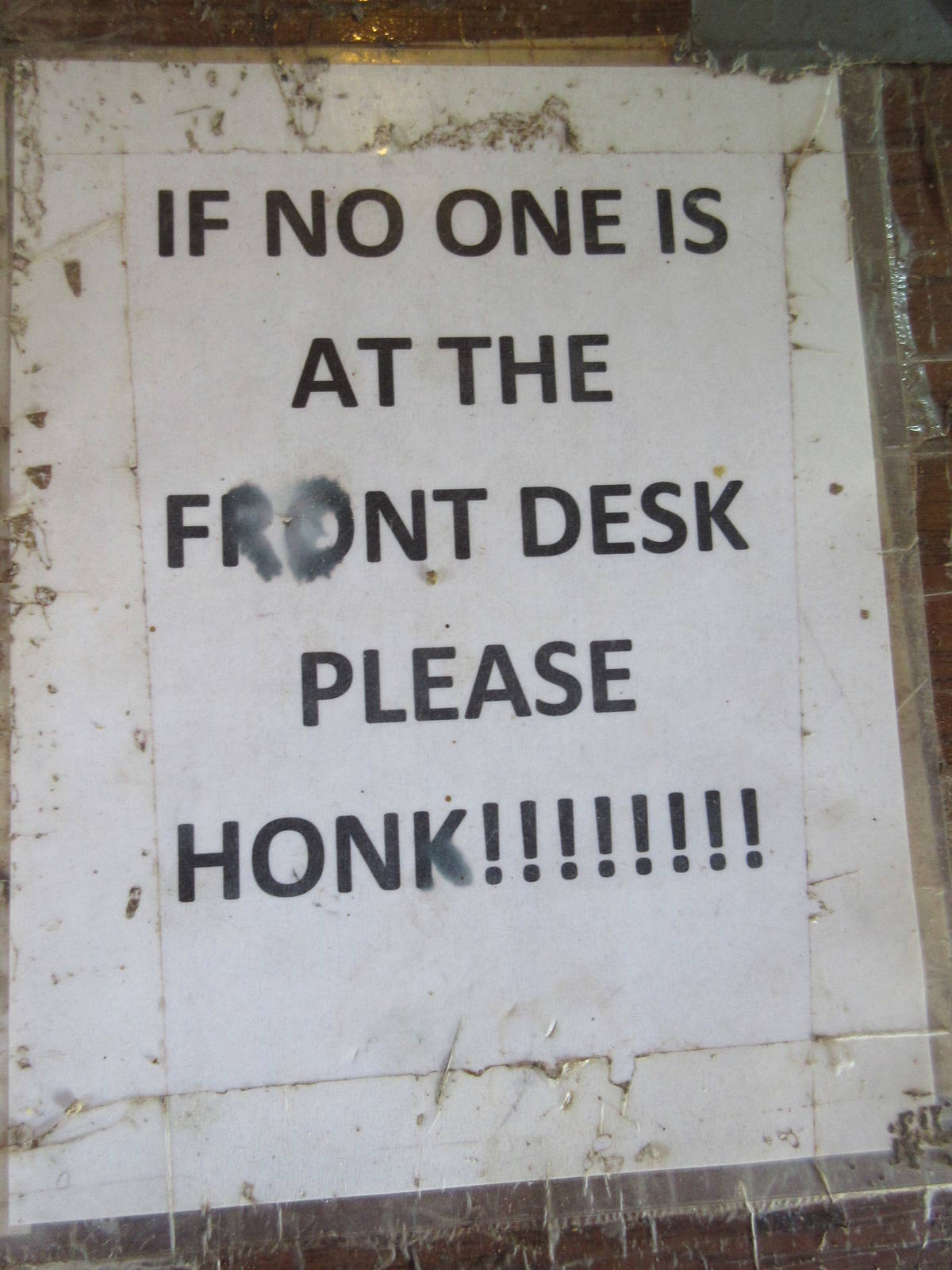 Sign in Entrance Building