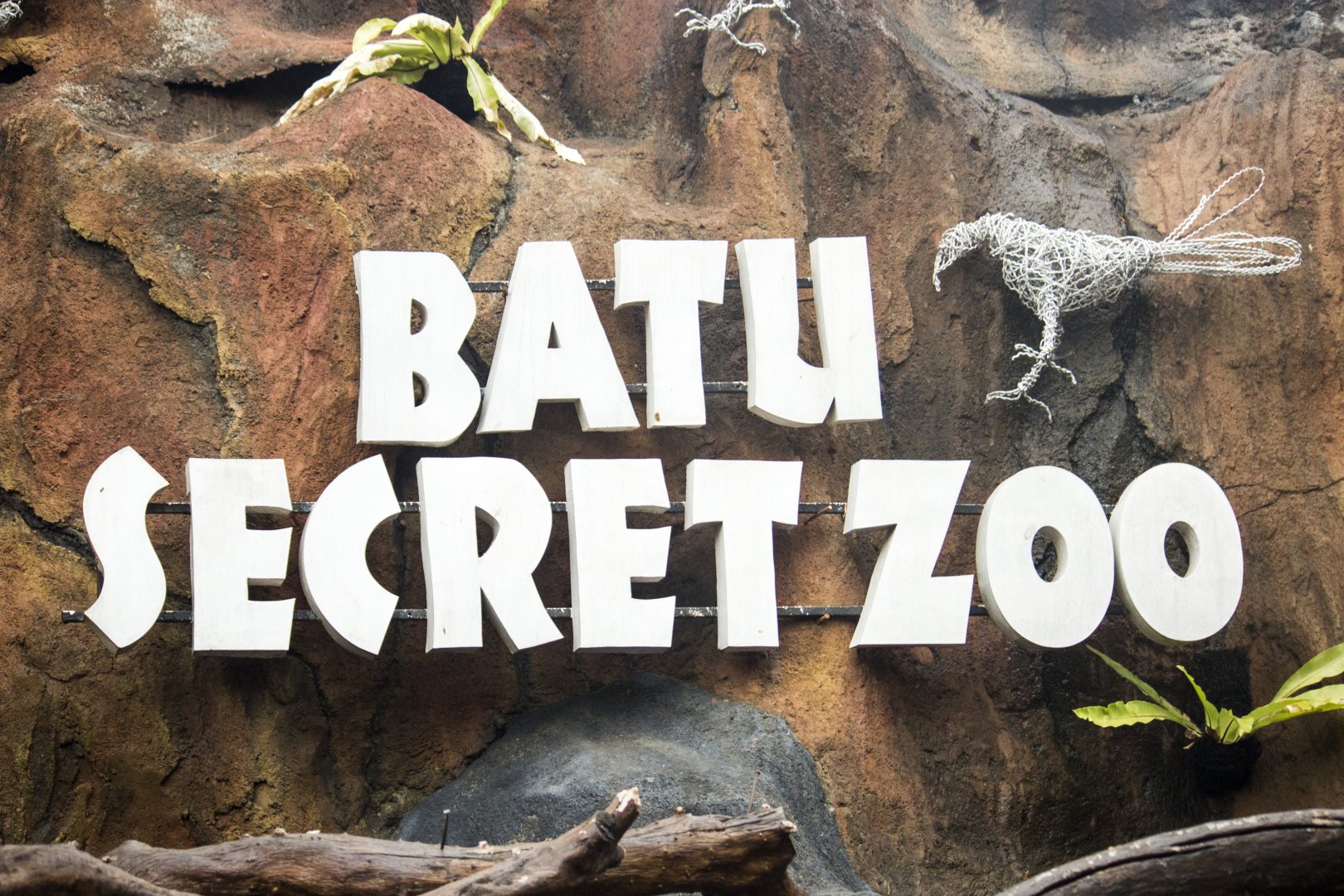 Sign in the middle of the zoo