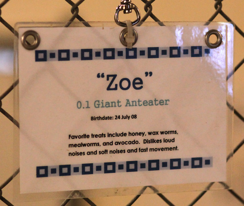 sign inside anteater nighthouse