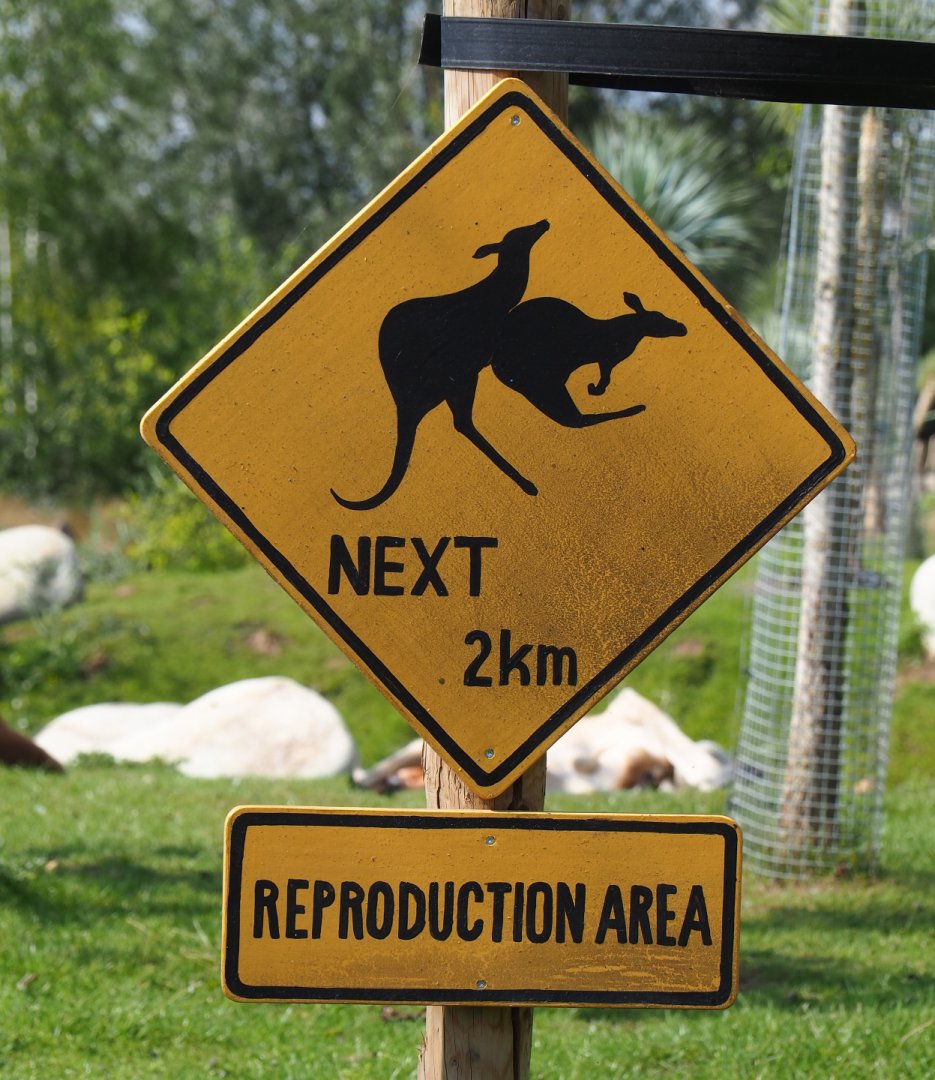 Sign Kangaroo reproduction area, 2020-09-02