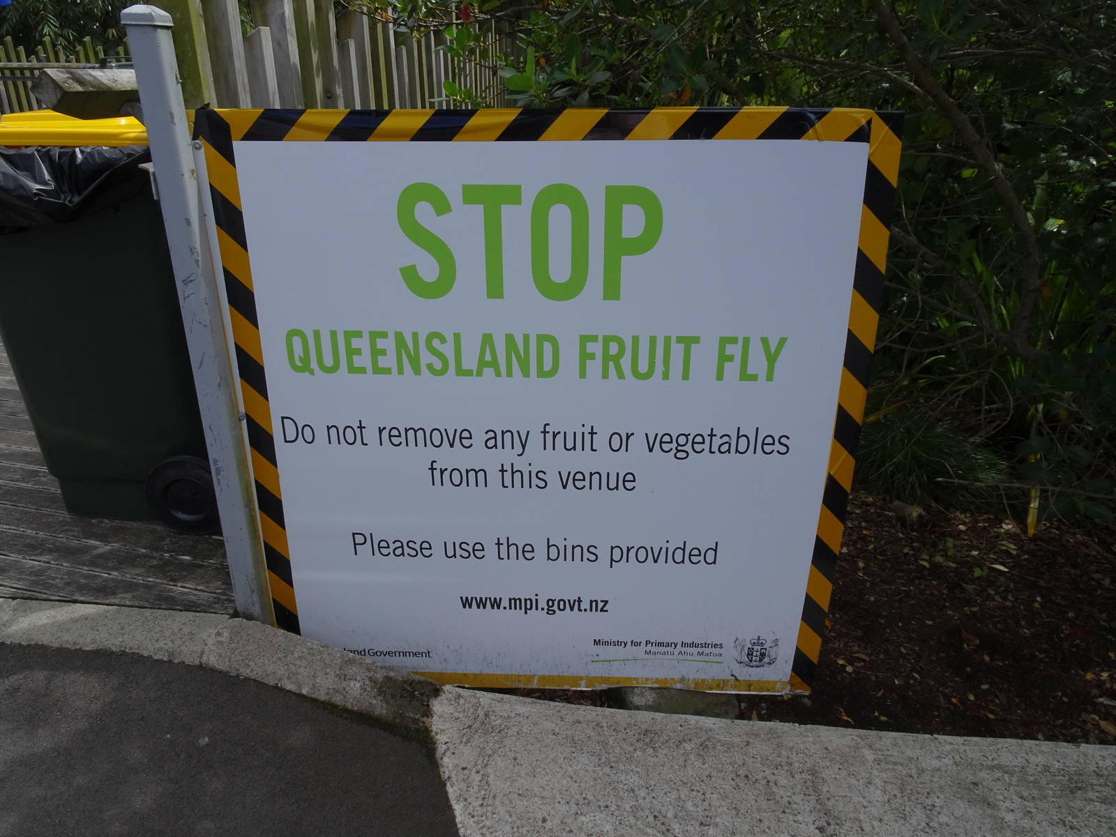 Sign next to the restaurant, November 2015