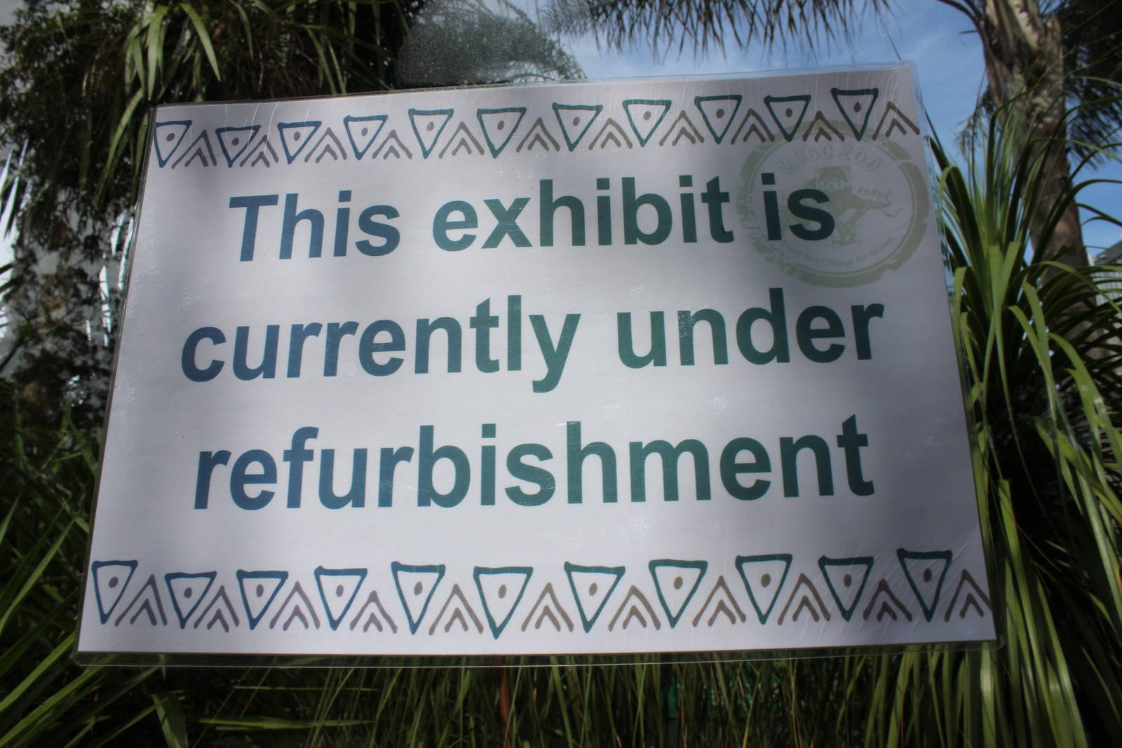 Sign on Fennec Fox enclosure