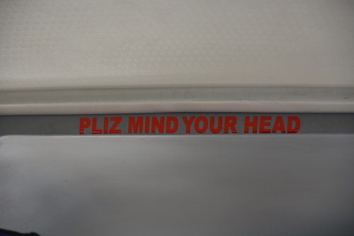 sign on Fijian bus