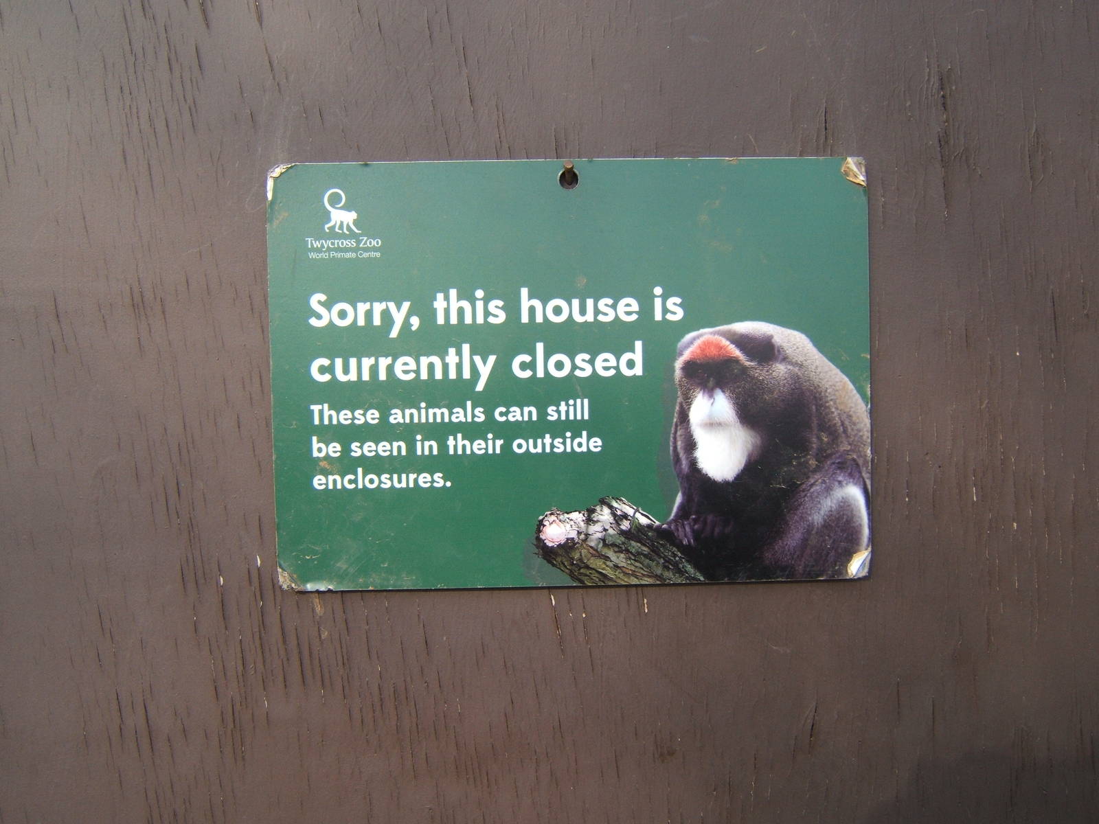 sign on house door