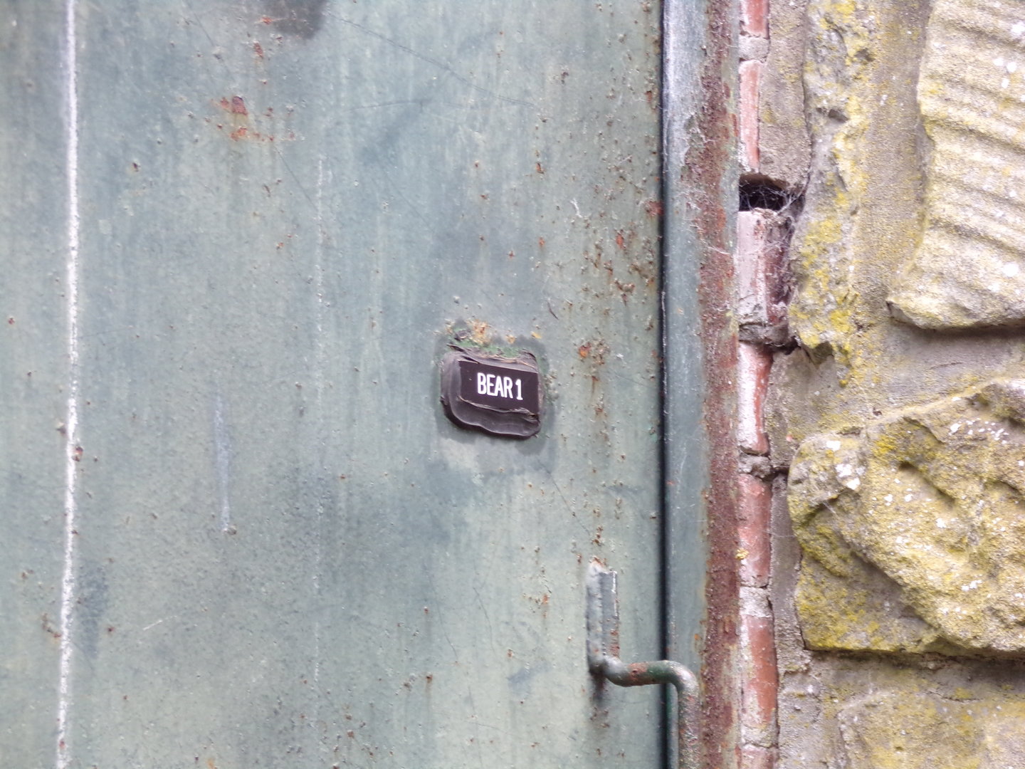 Sign on ocelot enclosure door 7.5.23