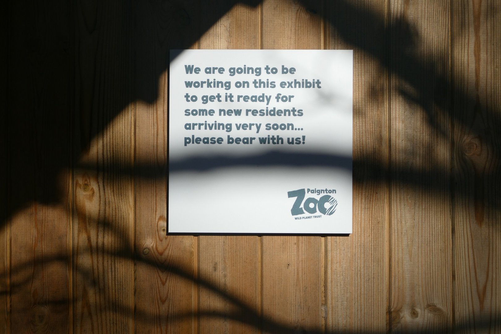 Sign on the male Pied Tamarin house, 2 January 2023