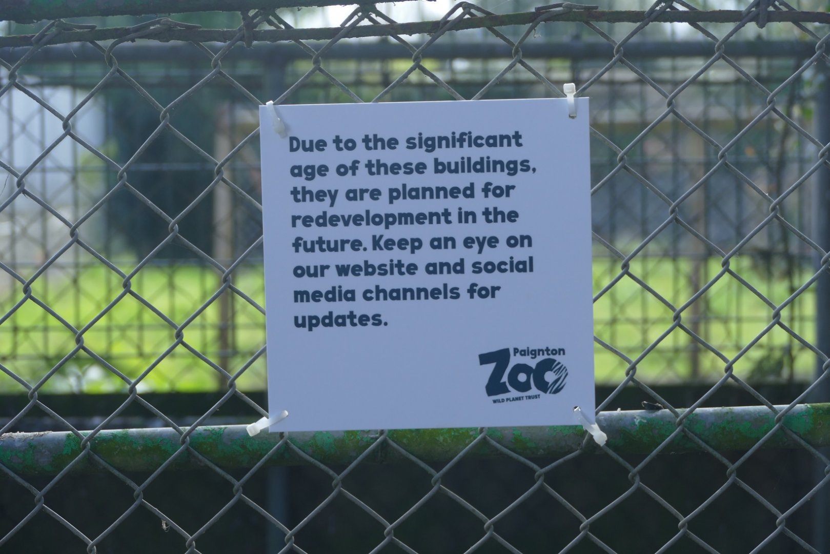 Sign on the old Camel/ Takin housing, 12 April 2021