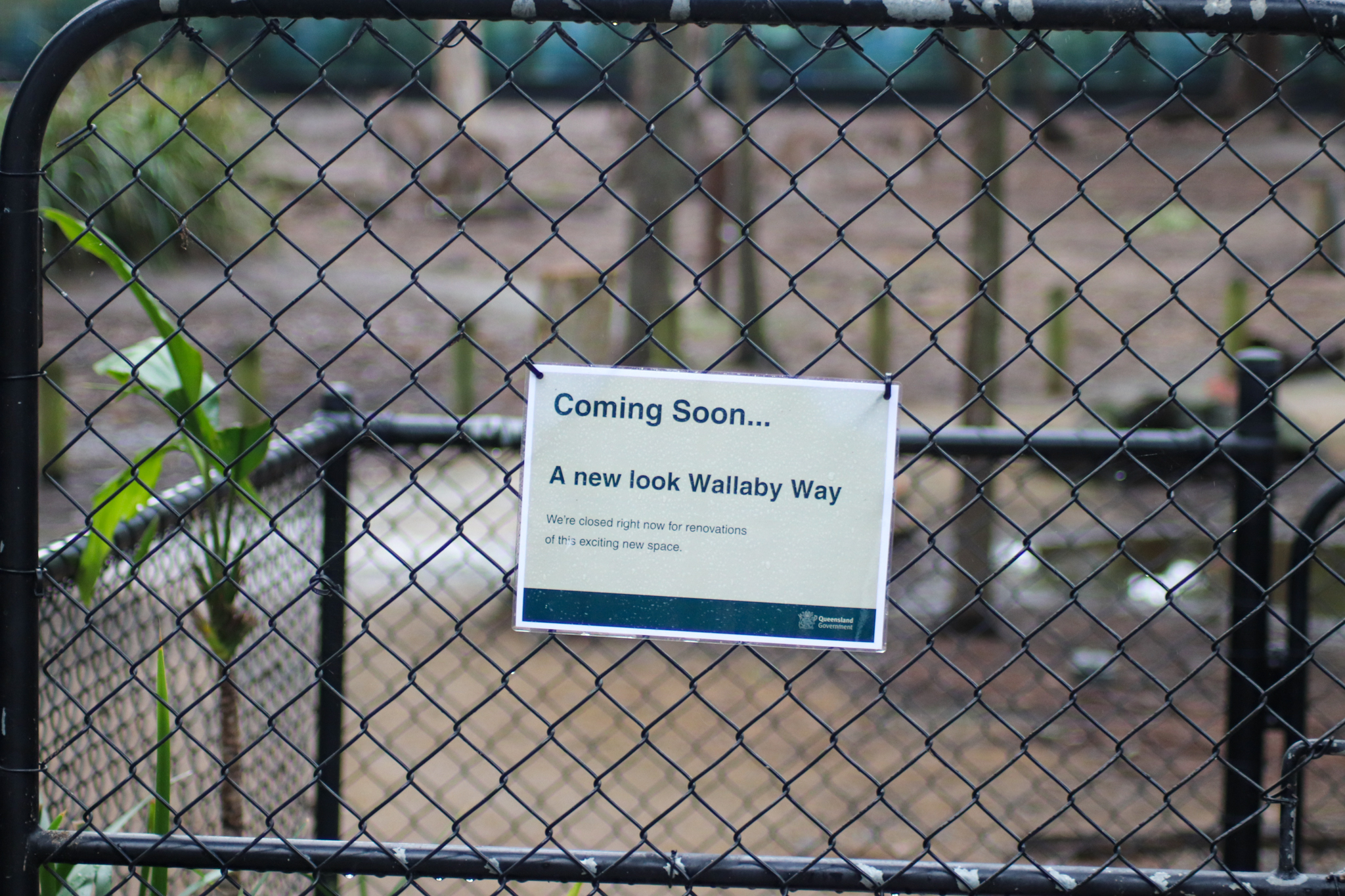 Sign on Walkthrough Macropod Enclosure