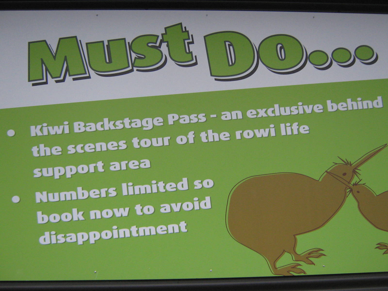 sign outside the West Coast Wildlife Centre