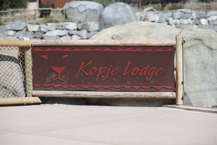 Sign overlooking savanna