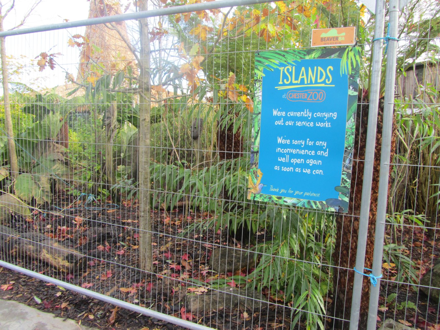 Sign Showing site of new Dusky Pademelon/Tree Kangaroo enclosure