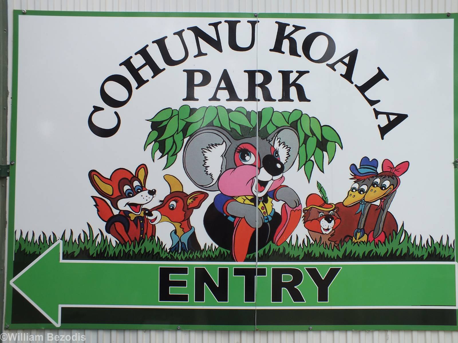 Sign Showing their Weird Logo - Cohunu Koala Park