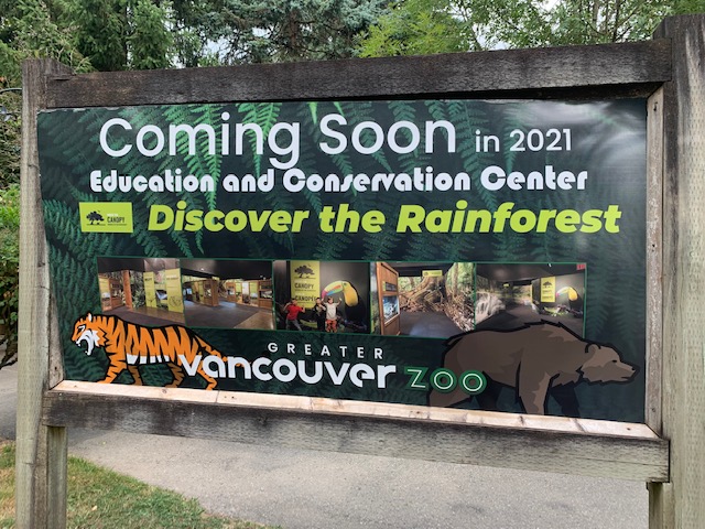 Sign (the small Reptile House is becoming an Education + Conservation Center)