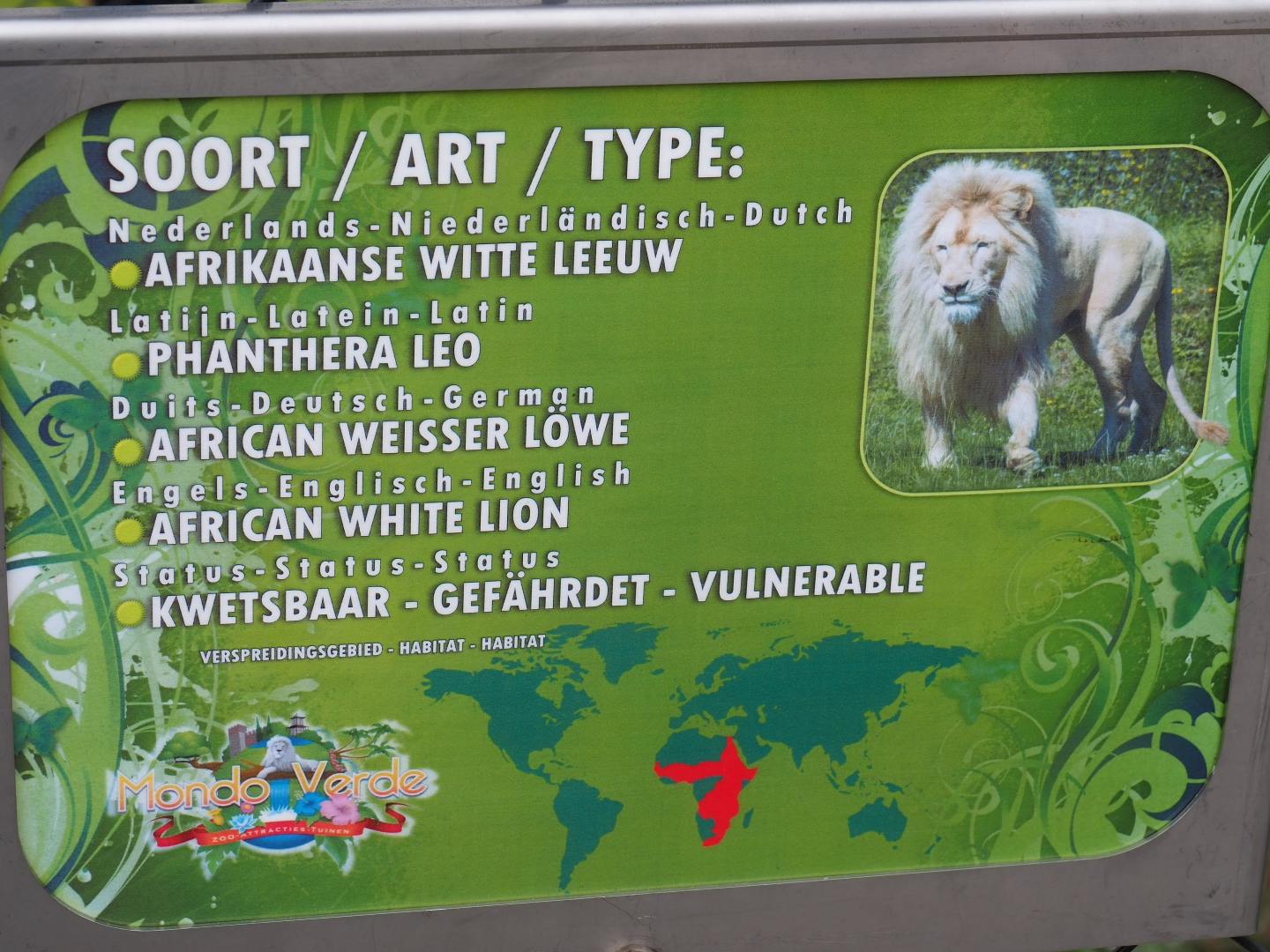 Sign white lion (Aug 28th, 2018)