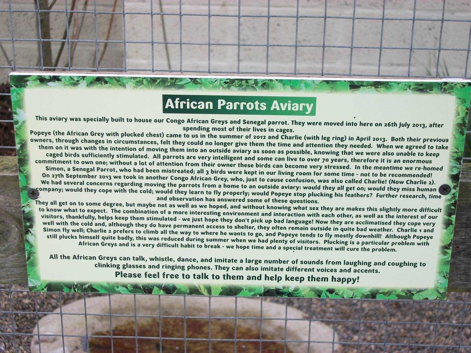 Signage, 1st May 2014