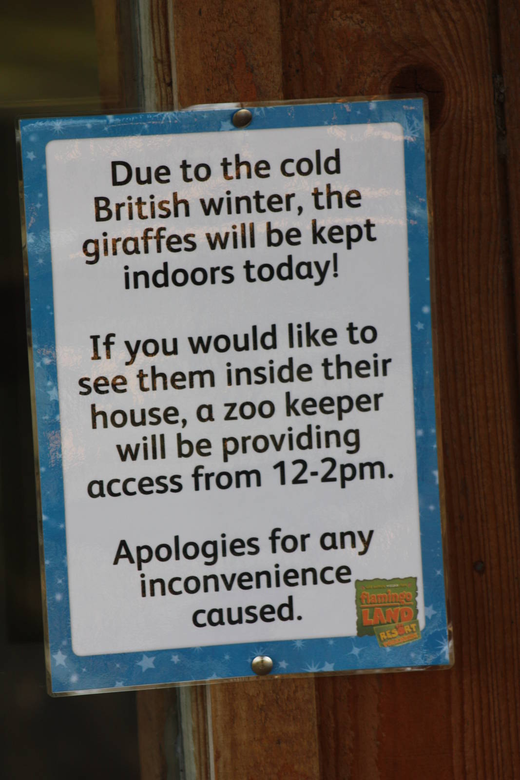 Signage, 30th December 2014