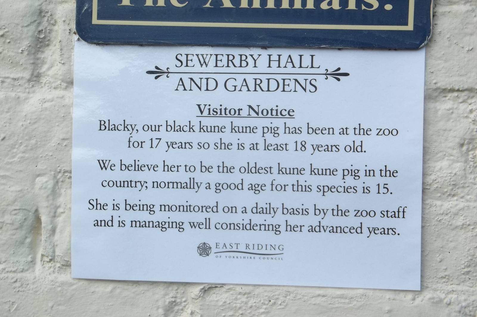 Signage, 8th April 2016