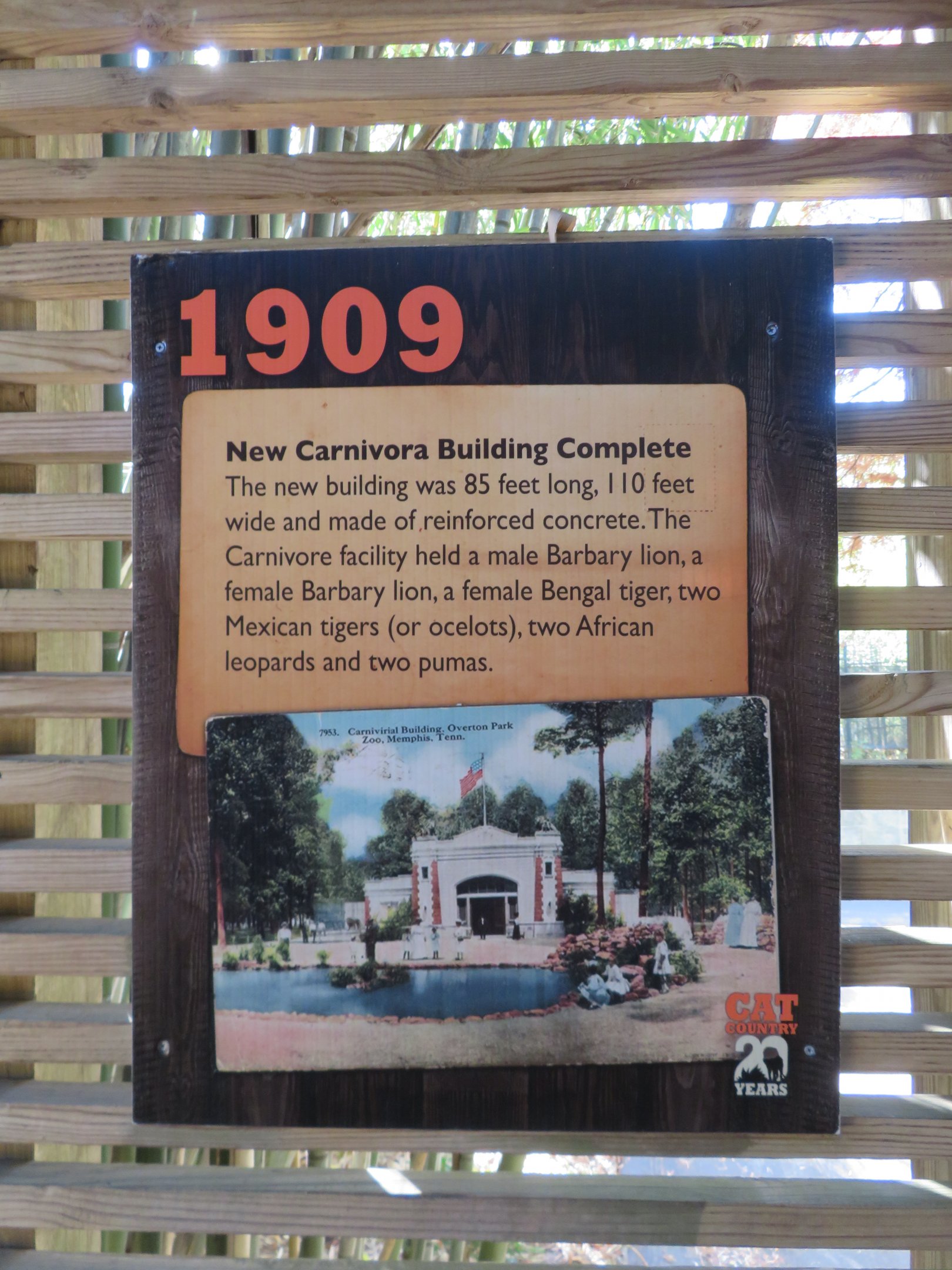 Signage about Old Cat House