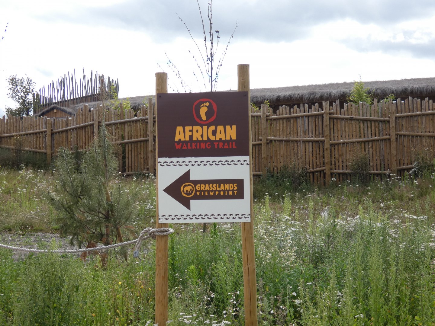 Signage along African walking trail