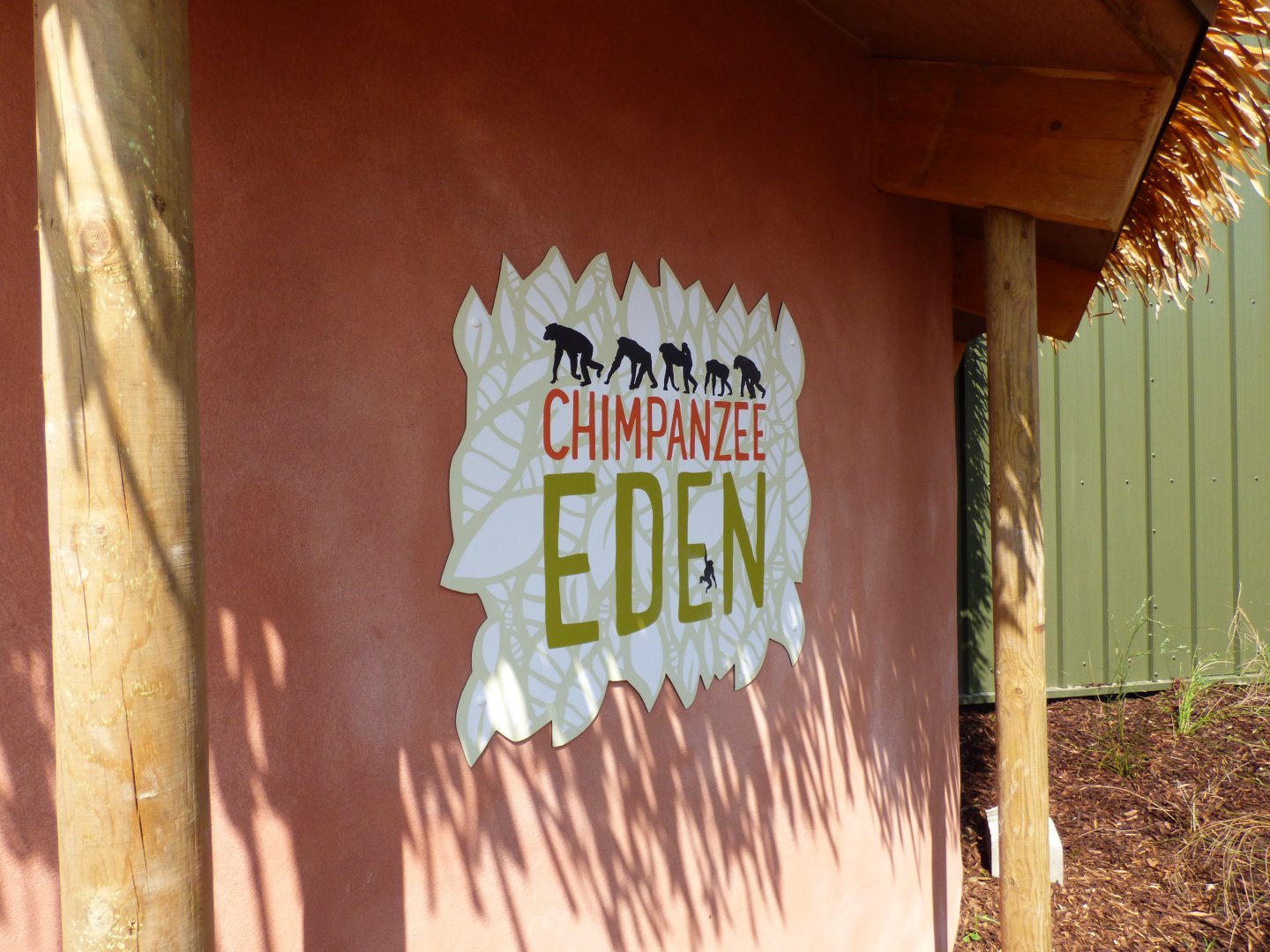 Signage at entrance of Chimp Eden